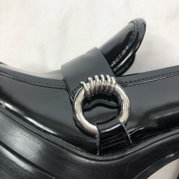 Gianni Bini Maxxwell Block Heel Loafers Black - Picture 7 of 8